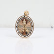 14K YG Round Saint Lazarus Pendant / 4.65gr / 1.2in /