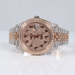 Bustdown Rolex 2 Tone Rose Arabic Numbers Watch / 41mm