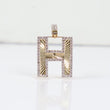 10K YG Diamond Letter H Pendant / 2.7gr / 0.8in / D-0.65Ct