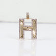 10K YG Diamond Letter H Pendant / 2.7gr / 0.8in / D-0.65Ct