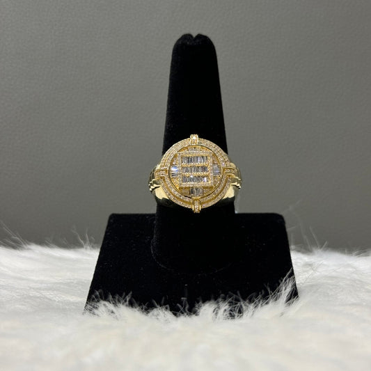 10K Yellow Gold Diamond Circle Ring 0.92Ct Dia / 10gr / Size 10