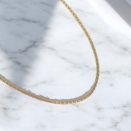 14K YG Moon Ice  Chain / 14.5gr / 2.8mm / 26in /
