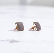 10K Yellow Gold Diamond Square Stud Earrings 0.48Ct / 2.1gr