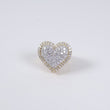 10K YG Diamond Heart Ring / 8.83gr / Sz 7 / 4.35Ct / VS2-SI / G-H
