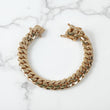 10K YG Cuban Links Bracelet / 93.1gr / 12.4mm / 8.5in /