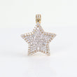 Star Pendant 14K Yellow Gold With Zirconia / 17.1gr