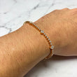 14K Rose Gold Diamond Tennis-Clover Bracelet 2.58Ct Dia / 15.2gr / 2.9mm / 7in