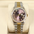 Rolex Datejust Purple Face Dia Dial Roman Numbers - Diamond Bezel Ref 16013 Watch / 36mm /