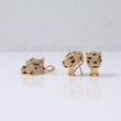 14K Yellow Gold Panther Head Jewelry Set With Zirconia / 16gr