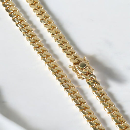 10K YG Cuban Links Chain / 148.52gr / 10.2mm / 24in /