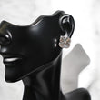 14K WG Diamond Cut Clover Stud Earrings / 3.50gr / 11mm