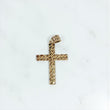 10K YG Nugget Cross Pendant / 1.54gr / 1.2in /