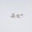 14K WG Lab Diamond Solitaire Round Stud Earrings / 1.54gr / 8mm / 3.50Ct Lab / VS / F