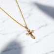 14K YG Cross Set Jewelry / 2.14gr / 1.8mm / 18in /