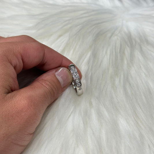 10K White Gold Diamond Fashion Engagement Ring 0.46Ct Dia / 5.1gr / Size 10