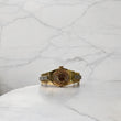 18K Yellow Gold Crown Ring With Zircons / 4.4gr / Size 6.5