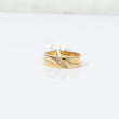 18K Yellow Gold Vintage Ring With Zircons / 5.5gr / Size 9.5