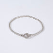14K White Gold Luxury Bracelet With Zircons / 9.4gr / 3mm / 8in