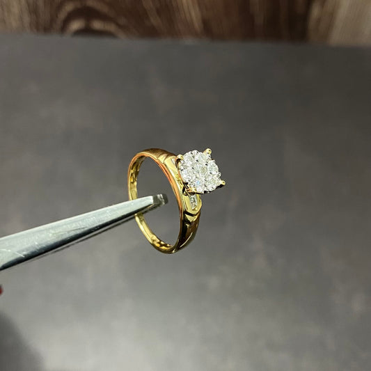 14K Yellow Gold Diamond Luxury Trio Set Engagement Ring 0.48Ct Dia / 7.94gr / Size 10M / 7WM