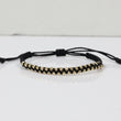 18K YG Two Lanes - Diamond Cut Balls Bracelet Tejido / 1.45gr / 3mm /