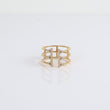 Women Ring 14K Yellow Gold With Diamonds / 3.7gr / Size 8.5