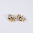14K Yellow Gold Jaguar Stud Earrings / 8.3gr