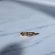 18K Yellow Gold Fashion Ring With Zircons / 2gr / Size 7