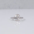 14K WG Lab Diamond Oval Cut Brilliant With Certificate Engagement Ring / 2.73gr / Sz 7 / 3.03 CTTW Lab VS / E-F