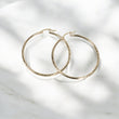 10K YG Luxury Hoop Earrings / 2.66gr / 1.7in /