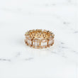 14K YG Diamond Baguette Luxury Rings / 9.6gr / Sz 8 / D-3.69Ct