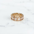 14K YG Diamond Baguette Luxury Rings / 9.6gr / Sz 8 / D-3.69Ct