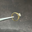 14K Yellow Gold Diamond Luxury Engagement Ring 0.76Ct Dia / 2.64gr / Size 6 3/4