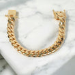 10K YG Cuban Links Bracelet / 115.8gr / 13.5mm / 8 3/4in /
