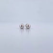 18K White Gold Smooth Ball Stud Earrings / 0.78gr / 7mm