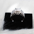 14K WG Diamond Luxury Square Rings / 7.3 gr / Sz 9 / Ct Dia