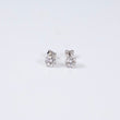 14K WG Lab Diamond Solitaire Round Stud Earrings / 1.28gr / 6mm / 1.50Ct Lab / VS / F