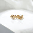10K YG Diamond Butterfly - Letter V Rings / 2.3gr / Sz 7 / 0.09Wt Dia