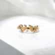 10K YG Diamond Butterfly - Letter V Rings / 2.3gr / Sz 7 / 0.09Wt Dia
