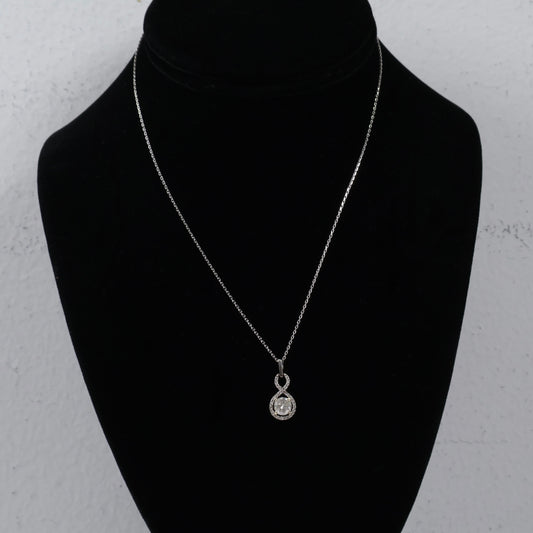 14K White Gold Diamond Jewelry Set / 3.1gr / 20in