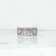 14K WG Diamond Flowers Rings / 4.64gr / Sz 7 / Wt Dia