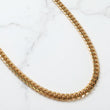 14K YG Micro Cuban Links Chain / 66.2gr / 6.2mm / 22in /