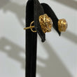 10K Yellow Gold Diamond Flower Stud Earrings Ct Dia / 3gr