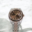 Watch Rolex Date Just 2019 Chocolate 2 Tone All Factory Watch /  / 41mm / Aftermarket Vvs1 Natural Diamonds