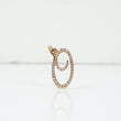 10K YG Diamond Letter O Italics Pendant / 2.23gr / 0.8in / D-0.60Ct