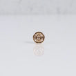 18K YG Letter O Textured Circle Ironwork / 0.2gr / 7mm /