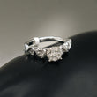 Luxury Engagement Ring 14K White Gold With Diamonds / 3.2gr / Size 6.5