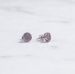 14K White Gold Diamond Circle Stud Earrings 0.98Ct / 2gr / `in