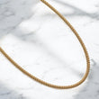 10K YG Micro Cuban Links Chain / 26gr / 4.1mm / 22in /