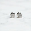 14K WG Diamond Round Luxury Stud Earrings / 1.16gr / 5mm / D-0.25Ct