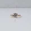 14K YG Lab Diamond Round Cut With Certificate Engagement Ring / 4.18gr / Sz 7 / 3.60 CTTW Lab VS / E-F